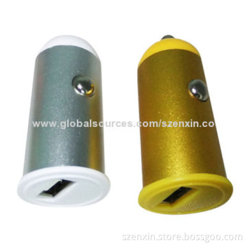 In-car Chargers, Suitable for iPhone/Micro, Quick Charging, 5V Output and 10 to 24V Input Voltage